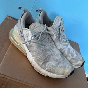 White camo Nike air max shoes size 8